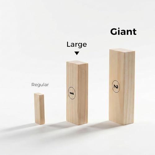Outdoor Games Large Wooden Tower Stacking Game - 54 Premium Pine Blocks Stack up to 4FT with Custom Rules Board & Heavy Duty Carry Bag - Outdoor Lawn Games for Backyard Parties, Camping, Tailgating - color: Natural, size: Large