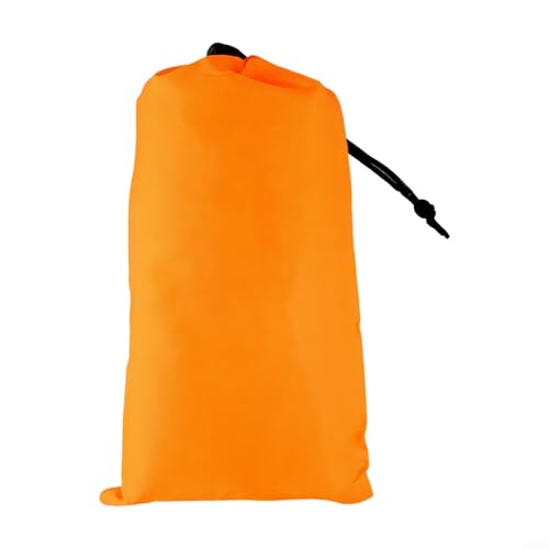 210T Polyester Camping Tarps, Waterproof Rain Fly Sun Shade Shelters With 6 Tie Points For Hiking Backpacking Beach Picnic(Orange 150x210CM) - color: Orange 150x210cm