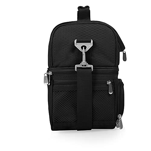 PICNIC TIME Star Wars Darth Vader Pranzo Insulated Lunch Box, Soft Sided Cooler Bag with Utensil Set, Dual Compartment Lunch Tote, (Black) - color: Star Wars Darth Vader - Black