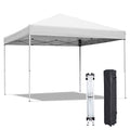 ZENY 10x10 Pop Up Canopy Tent Easy Set-up Outdoor Patio Canopy Adjustable Straight Leg Heights Instant Shelter with Wheeled Bag, Ropes - style: 10x10ft-White