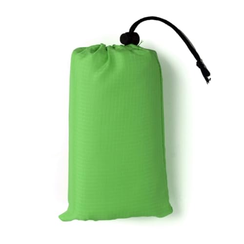 Ultralight Camping Tarp Waterproof Ground Sheet Floor Mat Folding Beach Mat Compact Tent Footprint for Outdoor Hiking Camping Picnic Green 1.4x2 m.