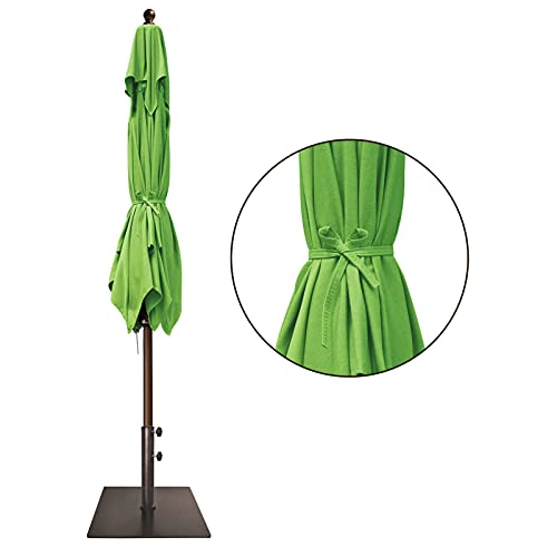 EliteShade USA 10-Year-Non-Fading 6x6Ft Square Market Patio Umbrella, UPF 50+ UV Protection Performance Sun Umbrella, Heavy Duty Commercial Grade Outdoor Table Umbrella with Crank, Windproof Vented Top for Garden, Pool, Deck and Outdoor Playsets, Macaw Gr