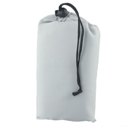 210T Polyester Camping Tarps, Waterproof Rain Fly Sun Shade Shelters With 6 Tie Points For Hiking Backpacking Beach Picnic(for FRENCH grey 140x200CM) - color: French Grey 140x200cm