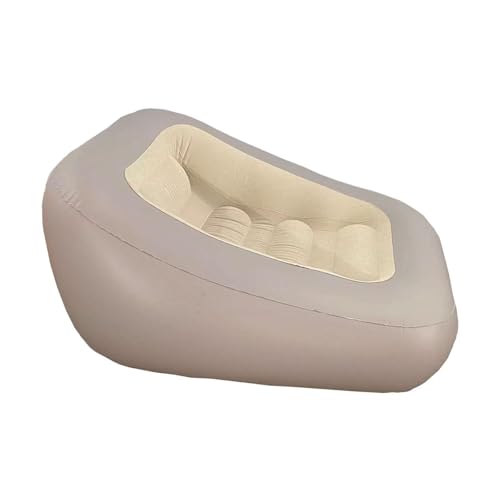 Inflatable Camping Lounger, Foldable Inflatable Sofa, Air Mattress, Couch for The Garden, Gray - color: Gray