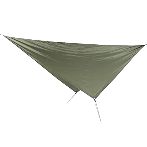Waterproof Camping Tarp, Camping Cover with Rhombus Pattern, 360x290cm Multifunction Sun Shade Canopy for Beach Hammock Tent, Includes Storage Bag and Wind Ropes (OD Green) - color: Od Green