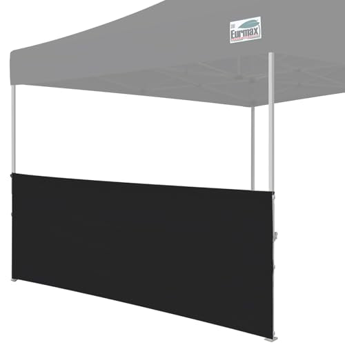 Eurmax USA Instant SunWall for 10x10 Pop up Canopy, Canopy Half Walls, Outdoor Instant Canopies,Canopy Tent Sidewalls,1 Pack Half Sidewall Only（Black） - color: black, size: 10x3ft