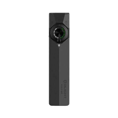OLIGHT ArkPro Ultra EDC Flat Flashlight, Rechargeable Portable Flash Light, 1700 Lumens with White LED, UV and Green Beam for Working, Emergency, Camping, Everyday Carry (Onyx Black) - color: Onyx Black