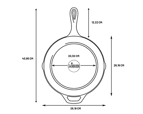 Lodge Seasoned Cast Iron Skillet 10.25 Inches - PFAS-Free, Non-Toxic Cookware - Use with an Oven, Stove, Grill, or Campfire - Naturally Non-Stick & Oven Safe - size: 10.25 Inch (1 Count)