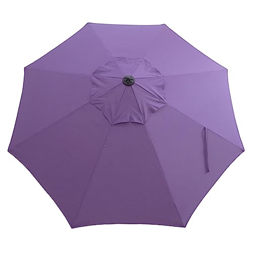 9ft Market Patio Umbrella Canopy - 8 Ribs Canopy Replacement - UV Protective UPF 50+ and Fade Resistant Patio Canopy - Wind Vent Replacement Canopy Cover (Canopy Only) (Purple) - color: Purple