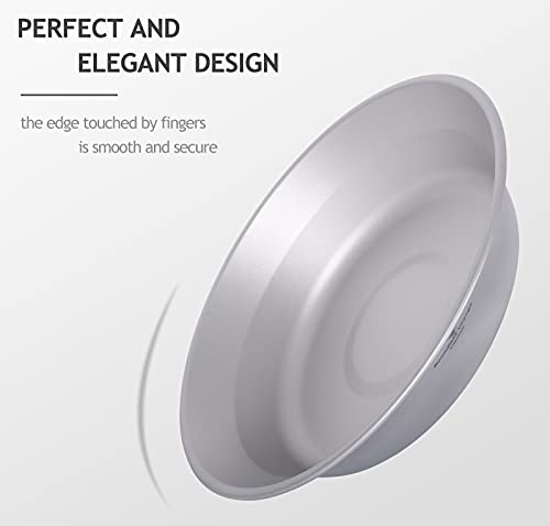 Boundless Voyage Titanium Dish Plate Bowl Set with Carry Bag Outdoor Camping Pan Tableware Cookware Mess Kit for Food Fruit Sauce Ti1112T - color: Ti1112T (bowl)