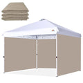 SCOCANOPY SideWall for 8'x8' Pop Up Canopy Frame, 3 Pack SunWall Only,(Khaki) - color: Khaki