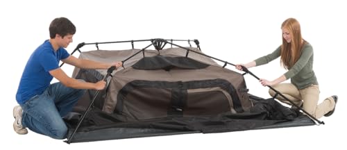 Coleman 4/6/8/10 Person Instant Camping Tent with 1-Minute Setup, Large Family Tent with Pre-Attached Poles, Air Vent, & Carry Bag, Sets Up in About 60 Seconds - size: Contains PFAS, style: 4-person