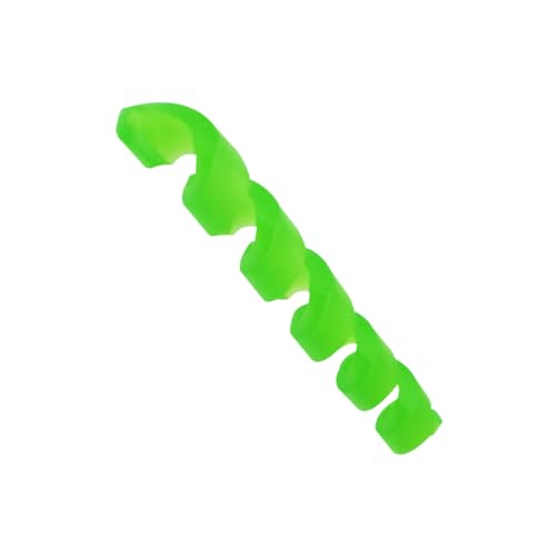 10 Pcs Each 5 Colors Wrap Spiral Bicycle Cable Sleeve Rubber Housing Protector Frame Guard for MTB Bike Shift Brake Line Pipe Anti-Friction Black Red White Green Transparent - color: Green