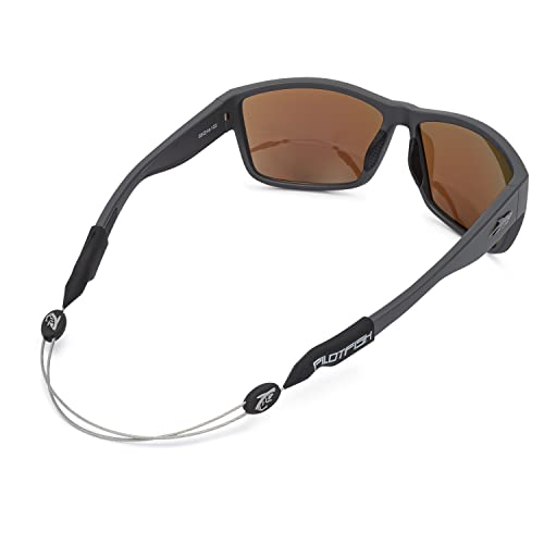 Pilotfish No Tail Adjustable Eyewear Retainer Cable Strap: Sunglasses, Eyeglasses, Glasses (14 Inch, Gunmetal Gray) - color: Gunmetal Gray, size: 14 Inch