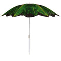 Beach Umbrella with Sand Anchor & Carry Bag, 6.5 Foot Patio Outdoor Umbrella with Wind Vent Canopy and Push Button Tilt, Ideal for Travel Garden Lawn, UPF 50+ (Banana Leaf)
