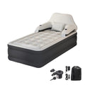 DIMAR GARDEN Twin Size Air Mattress with Headboard and Pump,Blow Up Mattress Inflatable Bed with Pillows - size: Twin