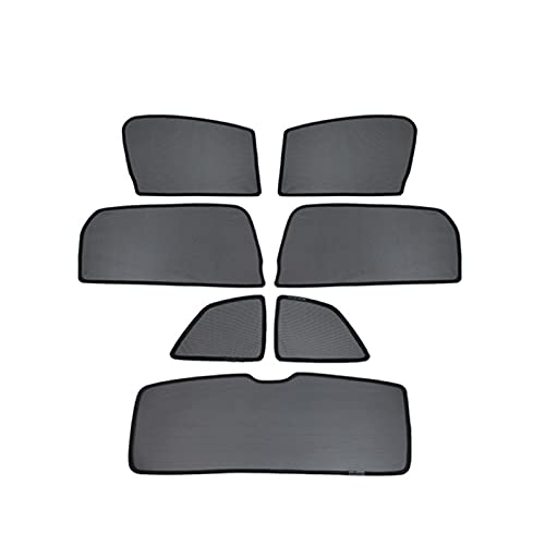 Car Sunshades for Tesla Model S 2012, Windshield Breathable Portable Visor Sunproof UV Rays Privacy Protection Blocking Mosquito,A/7PCS - color: A/7pcs