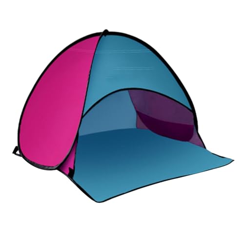 Dog Shade Canopy – Outdoor Pet Tent, Foldable Sun Shelter | Portable UV Resistant Dog Shade Tent, Beach Travel Canopy for Small Pets, Lightweight Windproof Tent with Built-in Holder for Mobile Viewing - color: blue powder