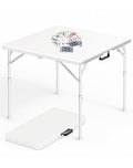 34" Folding Card Table, 3 Foot Portable Plastic Tables with Collapsible Legs & Carrying Handle, Fold in Half Square Table, Bi-Folding Commercial Tables for Indoor Outdoor Party Dining Camping - size: 1PK Card Table