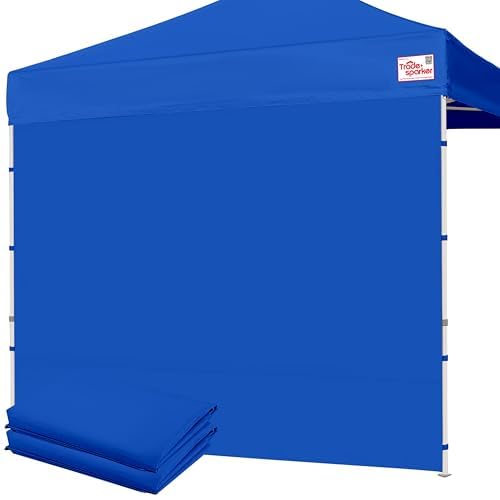 Tradesparker 10x10 Pop Up Canopy Wall with Zipper, 86 inch Height Instant Canopy SunWall Tent Sidewalls for 10x10 Pop Up Tent,1 Pack Sidewall Only,Blue - color: Blue, size: 10FT*1