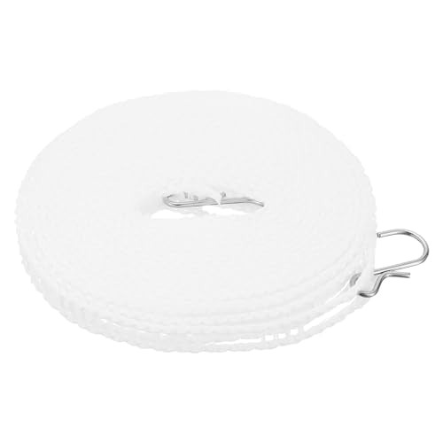 uxcell Portable Clothesline, 16.4ft Nylon Windproof Non-Slip Washing Line Rope for Courtyard Outdoor Travel Camping Laundry Drying, White - color: White, size: 16.4ft