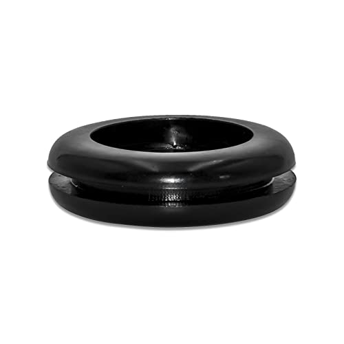 Flyshop Black 28mm 1-1/8" Rubber Grommets, 22mm 7/8" ID, Synthetic Rubber Grommet, Drill Hole Firewall Hole Plug Wire Protection, Round, Double-Sided, 4-Pack - size: 1-1/8" (Drill Hole Size)