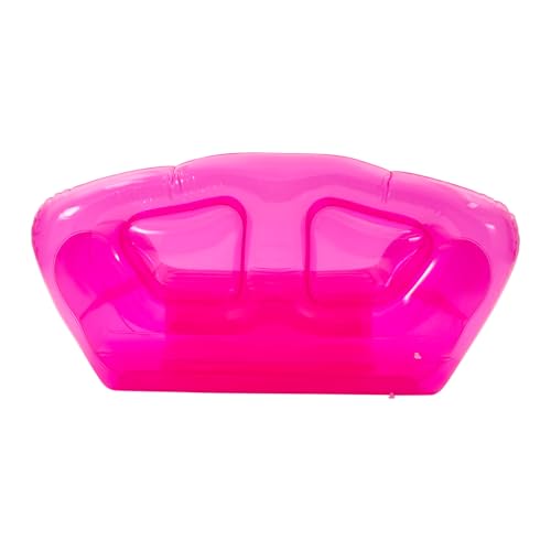 Portable Inflatable Couch with Headboard and Built-in Pump Blow Up Pull Out Couch Folding Inflatable Chair 70.9"×35.4"×37.4" Outdoor Air Sofa for Camping, Backyard, Beach, Party (Red) - color: Red