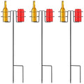 Silkfly 3 Pack Heavy Duty Drink Holder Stakes Outdoor Yard Beer Wine Beverage Cup Holders with Metal Stakes for Garden Lawn Backyard Camping Picnic Tailgating Campsite