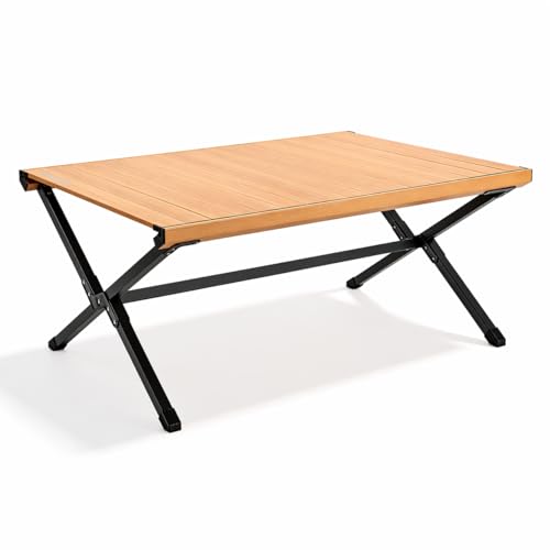 OUTSIDER Folding Camping Table with Carry Bag – Lightweight Aluminum, Roll-Up Portable Table for Camping, Picnics, Beach & Tailgates, Easy Setup & Compact Storage