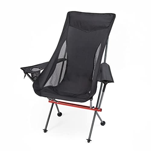 IRYZE Outdoor Chair Folding Camping Chair Outdoor Camping High Back Chair Portable Ultralight Seat Collapsible Backpacking Chair with Soft Armrests for Hiking Camping Chair Foldable Chair (Color : B) - color: B