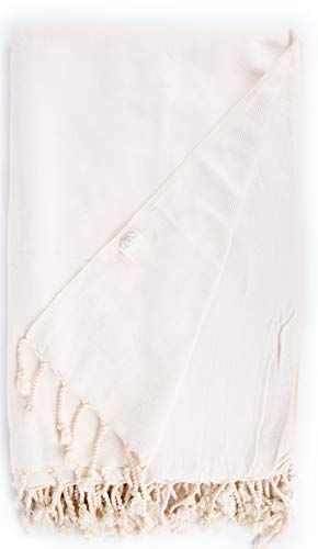 Bersuse 100% Cotton Milas XL Throw Blanket for Couch - 100% Cotton Lightweight Durable Throw Blanket, Big Blanket for Sensitive Skin, Decorative and Versatile - 60x90 Inches, White - color: White