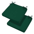 Magpie Fabrics Indoor Outdoor Waterproof Square Chair Cushion, 18" x 18" x 2.5", 2 Pack, Water Resistant Seat Cushions, for Patio Garden Office, Dark Green - color: Dark Green