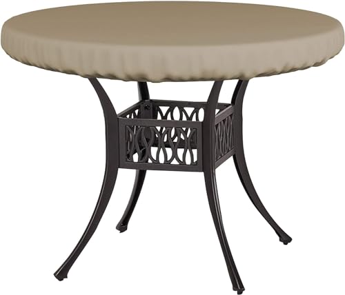 Covers & All Round Table Top Cover, 12 Oz Waterproof UV & Weather Resistant Patio Table Cover, Outdoor Table Cover for Patio Outdoor Furniture & Coffee Table (41" Dia x 4" H Inches, Beige) - color: Beige, size: 41" Dia X 4" H