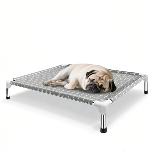 Elevated Dog Bed Pet Cot - Dog Cots Beds for Medium Dogs | Detachable Raised Cat Dog Pet Bed for Medium Dogs - size: Medium-Open