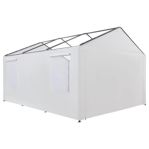 Carport Replacement Side Wall Tarp Top for 10' x 20' Carport Frame Replacement Sidewall Cover (White Top Cover and Frame Not Included)