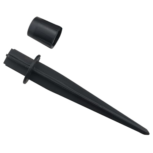 CHENJIN 4PCS Outdoor Lighting Fixture Fixed Legs 5.34x0.83in inch Tent Ground Legs Lawn Garden Park Ground Pole Solar Light Replacement Stake Ground Stake Accessory Black