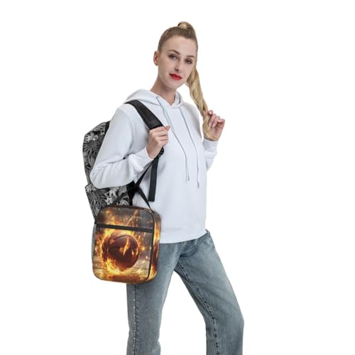 Basketball Lunch Box Insulated Lunch Bag for kids Girls Boys Women,Reusable Lunch Box Containers for Women Men,Durable Cooler Tote Bag Lunchbox for Office/School/Picnic - color: Basketball02
