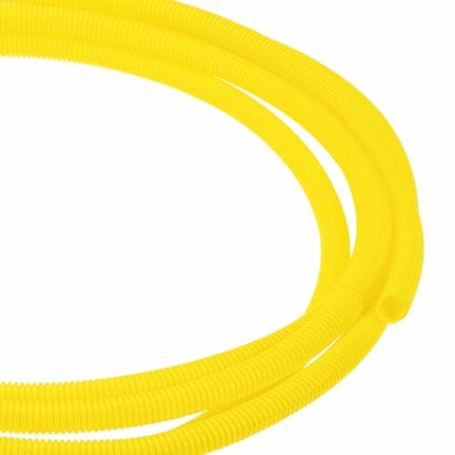 DMiotech 20ft Wire Loom Split Tubing 1/2 Inch(12.7mm) ID, Cord Protectors from Pet Flexible Conduit Cable Management for Office Home Garden, Yellow - color: Yellow, size: 1/2"-20ft