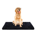 Washable Dog Bed Mat Soft Dog Crate Pad Fluffy Pet Kennel Beds Sleeping Mattress with Non-Slip Bottom for Large Jumbo Medium Small Dogs, 41 x 27 Inch, Black - color: Black, size: 41.00" x 27.00" x 1.50"