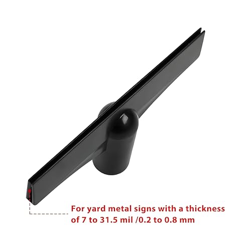 2-Pack Metal Stakes for Yard Signs, 38 Inch Yard Sign Stakes, Suitable for Yard Metal Signs with a Thickness of 7 to 31.5 mil / 0.2 to 0.8 mm,Fits Sign 7 to 14 Inch - color: Dark Black