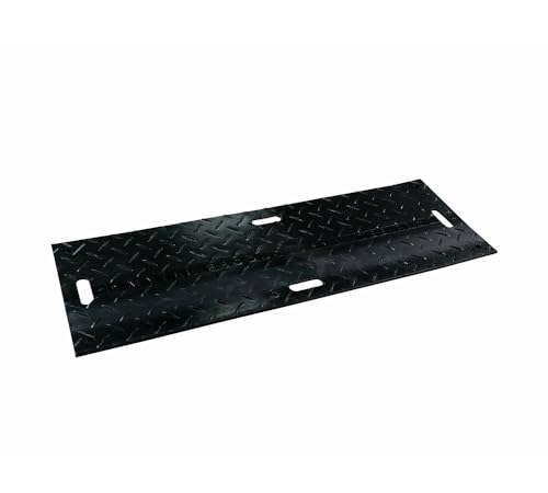 Mytee Products 2' x 6' Ground Protection Mats with Double Sided Diamond Plated Tread Design - High Density Polyethylene Mat, Easily Supports 35 Ton Loads on Lawns, Dirt, and Any Other Areas - size: 2 feet x 6 0.5 inches