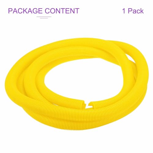 DMiotech 50ft Wire Loom Split Tubing 1 1/2 Inch(38.1mm) ID, Cord Protectors from Pet Flexible Conduit Cable Management for Office Home Garden, Yellow - color: Yellow, size: 1 1/2"-50ft