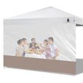 Clear Sidewall - Transparent Canopy Walls, Sidewall for 10x10 Pop Up Canopy - Straight Leg, 1 Pack (Khaki) - color: Khaki