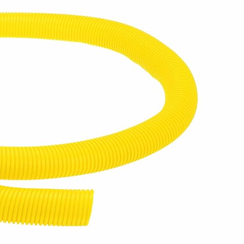 DMiotech 6.6ft Wire Loom Split Tubing 2 Inch(50.8mm) ID, Cord Protectors from Pet Flexible Conduit Cable Management for Office Home Garden, Yellow - color: Yellow, size: 2"-6.6ft