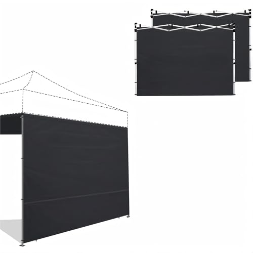 Joramoy Canopy Tent Sidewalls for 10×10 Pop Up Canopy, 3 Pack Instant Canopy Sunwall, Waterproof and UV Protection Canopy Shade Wall, Straight Leg Canopy Sidewalls 3 PCS Only(Black) - color: Black, size: 10×10