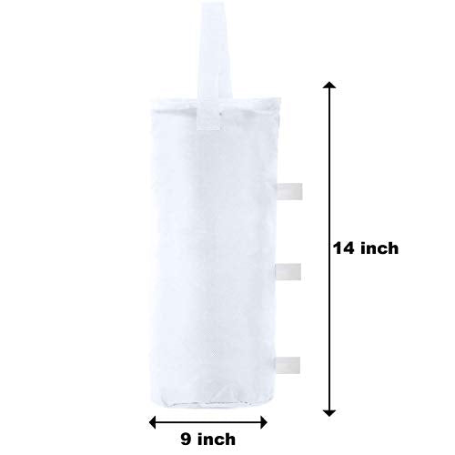 ABCCANOPY Canopy Weights Set of 4-100LBS Sand Bags for Pop up Tent, Weight Bags for Outdoor Gazebo, Trampoline, Pergola, White (Without Sand) - color: White, size: 100lbs