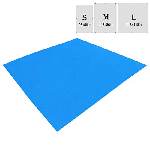 TRIWONDER Hammock Rain Fly Waterproof Tarp Camping Tent Footprint Ground Cloth Backpacking Tarp Camp Shelter Sunshade Mat for Outdoor Hiking Beach Picnic - color: 02 Blue, size: 8.2 x 4.6 ft
