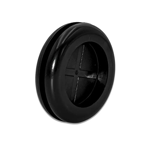 Flyshop Black 28mm 1-1/8" Rubber Grommet, 22mm 7/8" ID, Drill Hole Grommets Synthetic Rubber Plug Wire Protection, Round, Double-Sided, 4-Pack (Size 22mm x 28mm) - size: 1-1/8" (28mm) Drill Hole