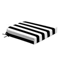 Arden Foam Outdoor Round Back Seat Cushion Kit, 20 x 19, Made with ProFoam, Rain-Proof, Fade Resistant, Black Cabana Stripe - color: Black Cabana Stripe, style: 20 x 19 Foam Rounded Back Seat Cushion