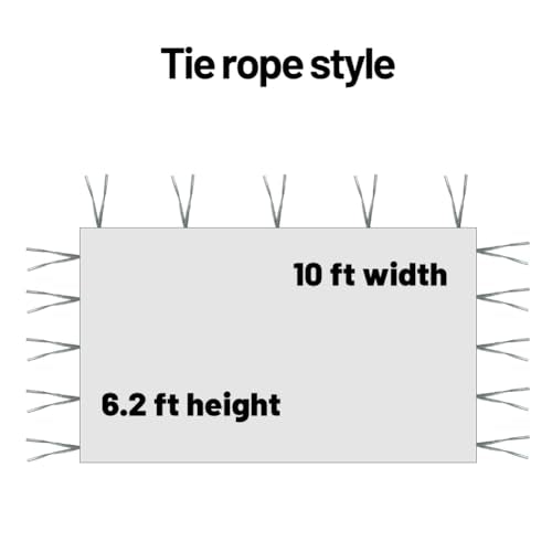 MQoutdoor Ultralight Sidewalls for 10x10 Canopy Tent Silver Coated Side Walls with Tie Rope 1 Piece, Silver Gray - color: Silver Gray